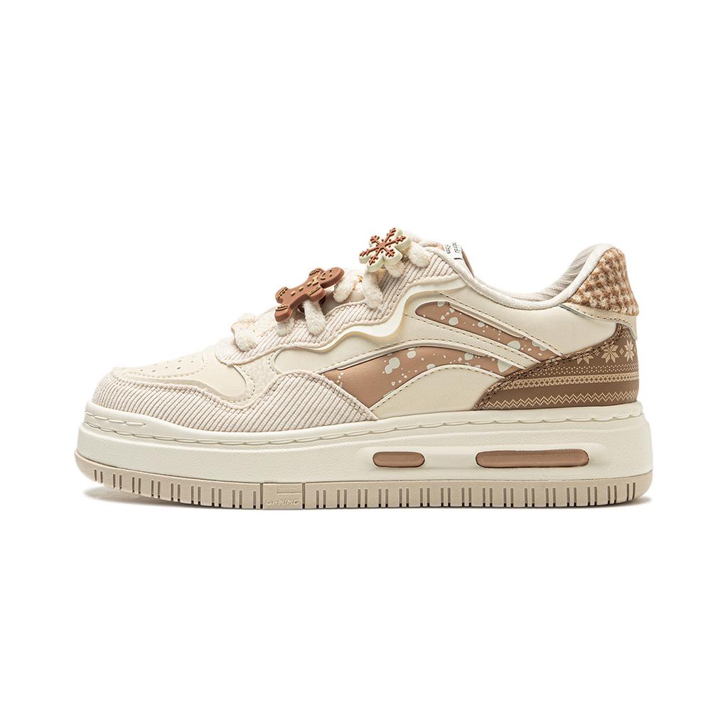 Li Ning Future C1 Synthetic Leather Cow Split Leather Versatile Comfortable Shock Absorbing Wear Resistant Low Top Skate Shoes AGCU172-4