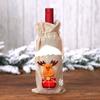 1/3pcs Elegant Christmas Wine Bottle Bags - with Santa, Plaid, Floral, - for Holiday Party Decorations, Table Centerpieces