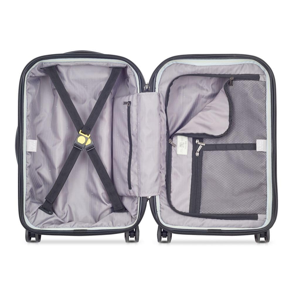 DELSEY PARIS KARAT 2.0 Suitcase, 37L, 55cm, 2.5kg, 5-Year Warranty, Carry-On, TSA Lock, Official Import, DL00261980142, Light Blue