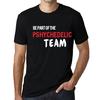 Мужская винтажная футболка Футболка с рисунком Be Part of The Pshychedelic Team Глубокий черный белый текст