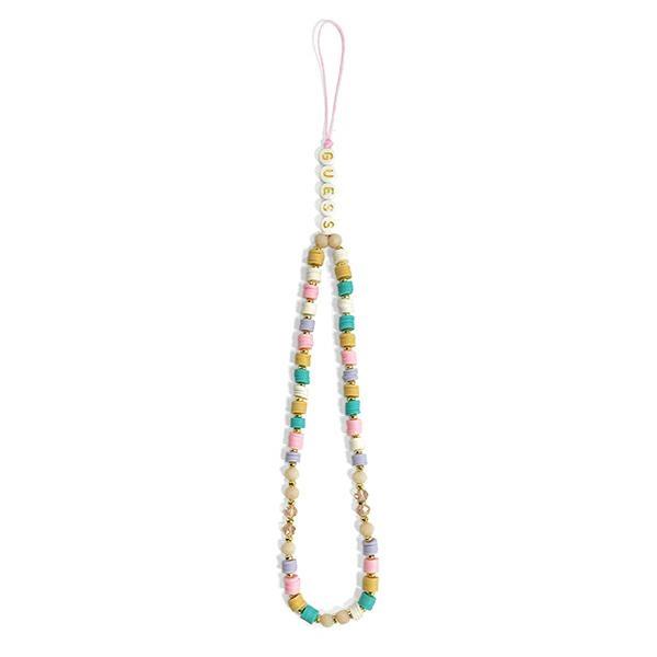 Zawieszka do telefonu Guess Heishi Beads Różowa