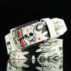 Punk Men's Faux Leather Belt Skull Printing Waist Strap Unisex Alloy Pin Buckle Waistband