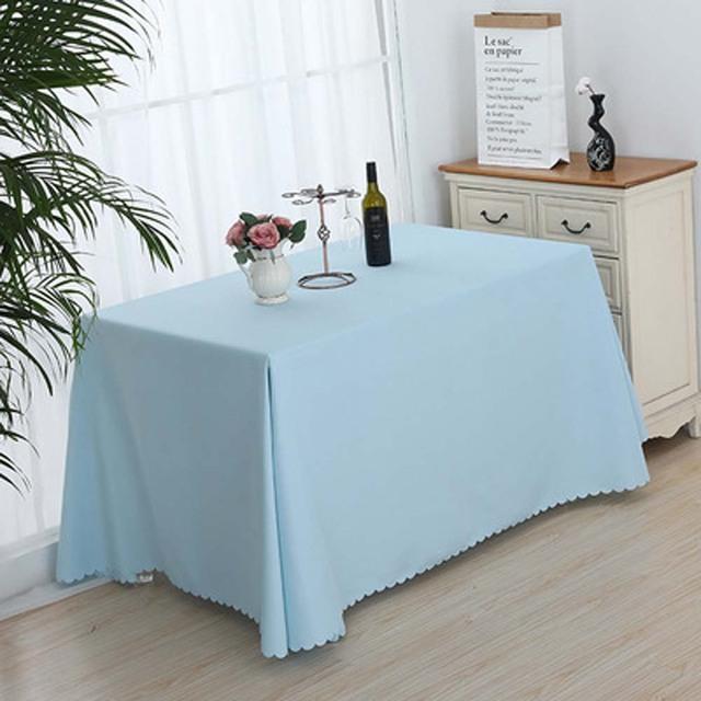 Table Cloth Solid Color Rectangular Tablecloths Wedding Elegant Conference Hotel Table Cover Exhibition Event Banquet Tablecloth
