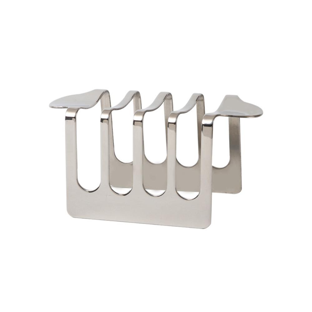 Rust-proof Toast Holder Extended Handle Bread Stand Stainless Steel Toast Rack Breakfast