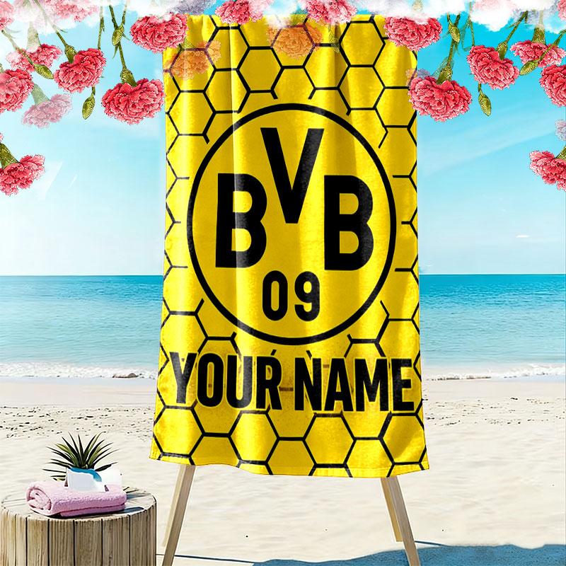 Custom Bvb Print Beach Towel, Large Soft Quick Dry Towel for Beach Camping Swimming