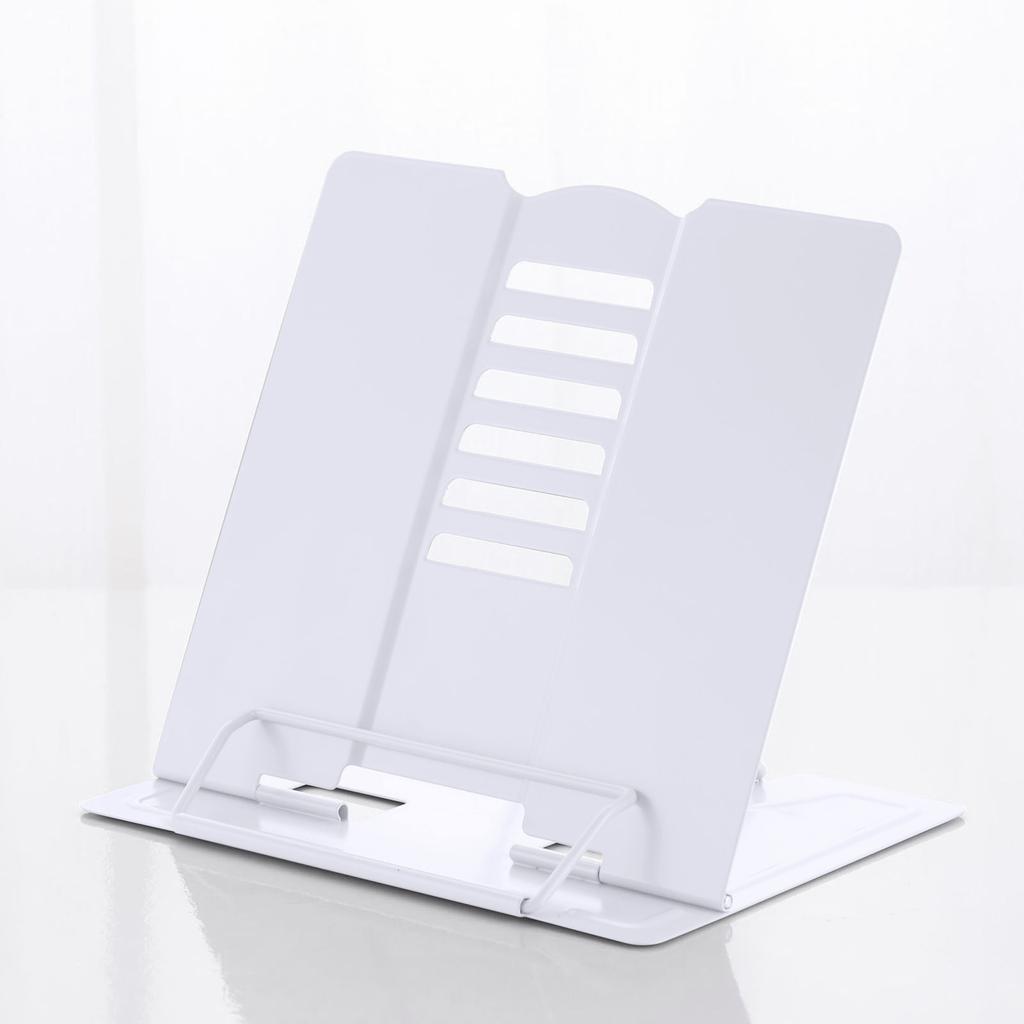 Desk Book Stand Metal Reading Rest Book Holder  Cookbook Documents Holder With Page Clips