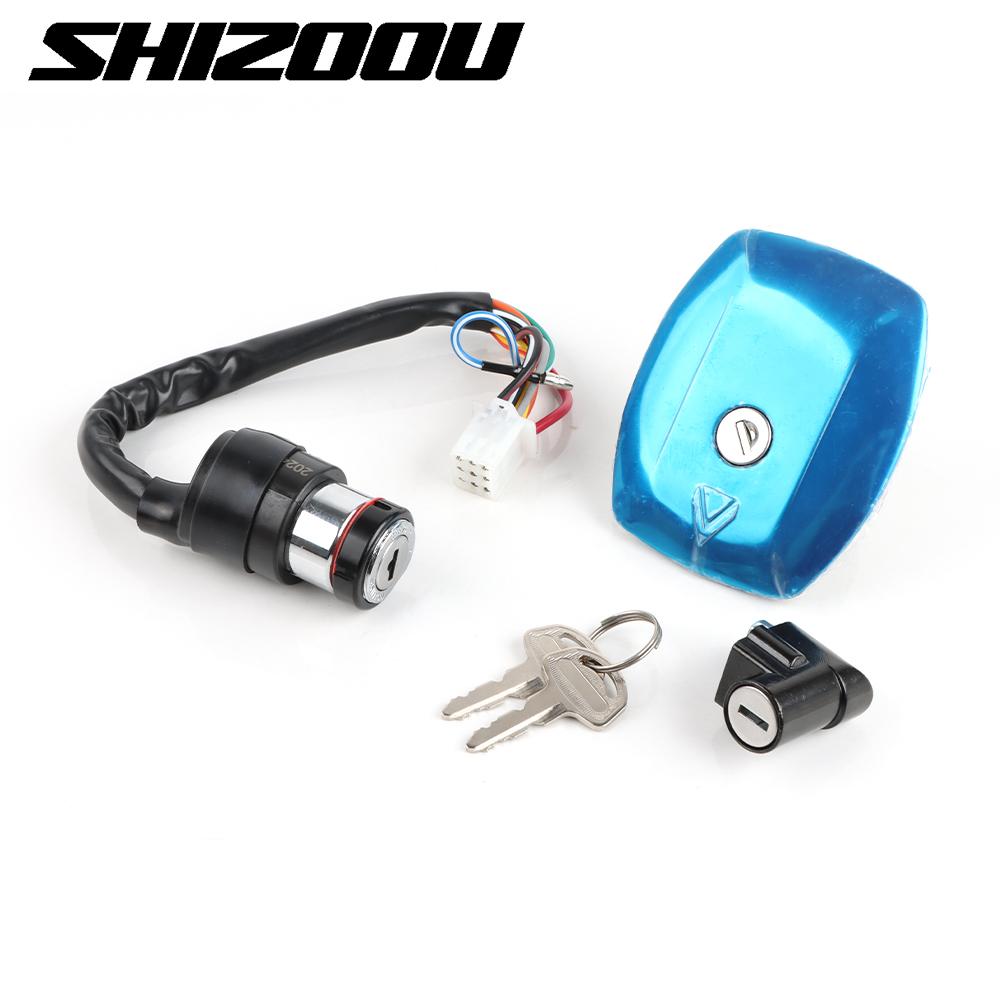 For Haojue Suzuki AX100 AX 100 Lock Set Motorcycle Ignition switch igntion lock set Tank Cap Lock Fuel Tank Lock