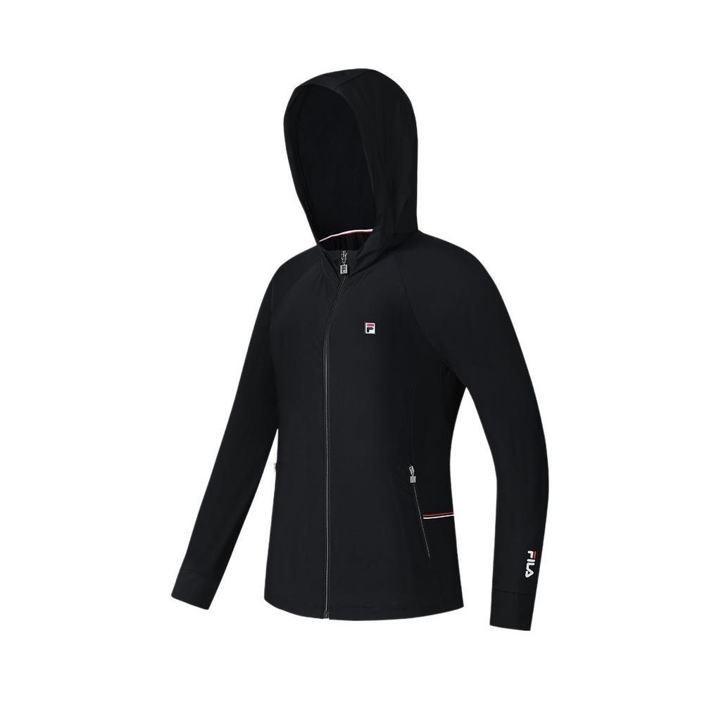 Fila Athletics Tennis Series Casual Comfortable Soft Hooded Jacket Women Jackets Deep-Black A11W523501F-BK