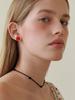Серьги-клипсы Love Me Monster из атласа, цвет розы