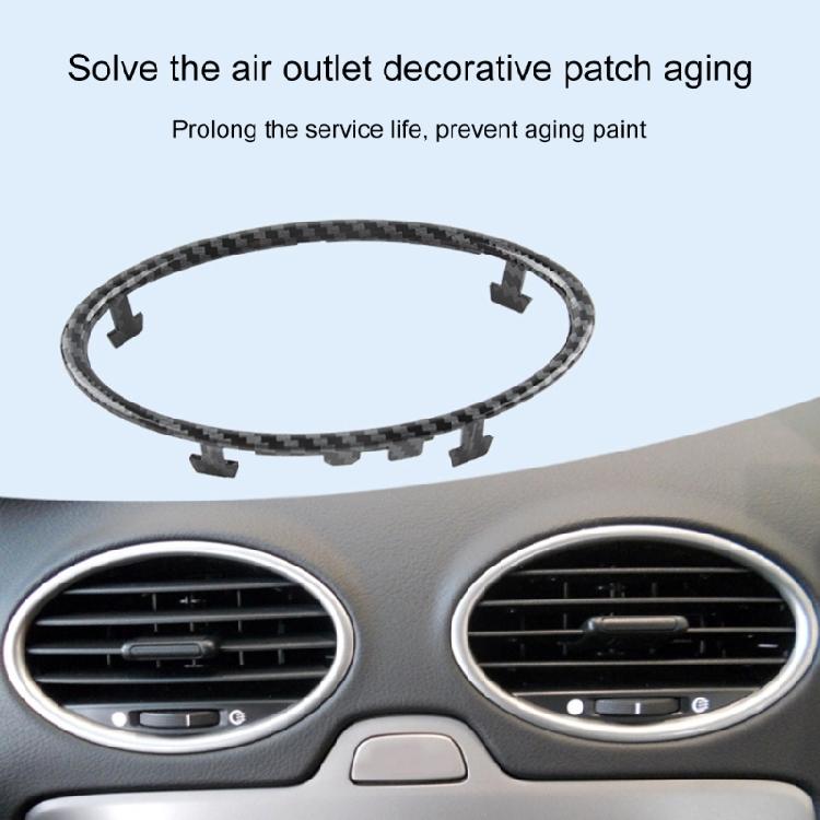 Air Conditioning Trim Outlet Decoration Vent Trim Circle Sticker for Automotive Stylish, Car Styling Visual Appeal 4pcs