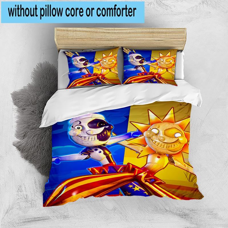 3PCS Skull And Sun Carnival 3pcs Bedding,Including 3PCS Duvet Cover And 2pcs Pillowcases Perfect for Christmas,Ideal for Bedroom, Dormitory