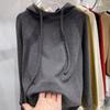 Padded Hoodie Female Warm Thick Large Size Loose Autumn Winter Solid Color Sweater Casual Tops
