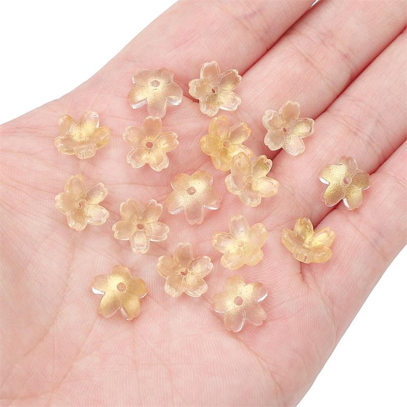 10 шт./пакет пятилепестковый цветок сакуры бусины DIY браслет ожерелье серьги ювелирные аксессуары