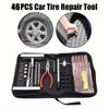 Tire Repair Kit 46PCS Motorcycle Car Accessories Studding Tool Set Puncture Pug Set Car Tire Repair Tool Auto Bike Tire Repair