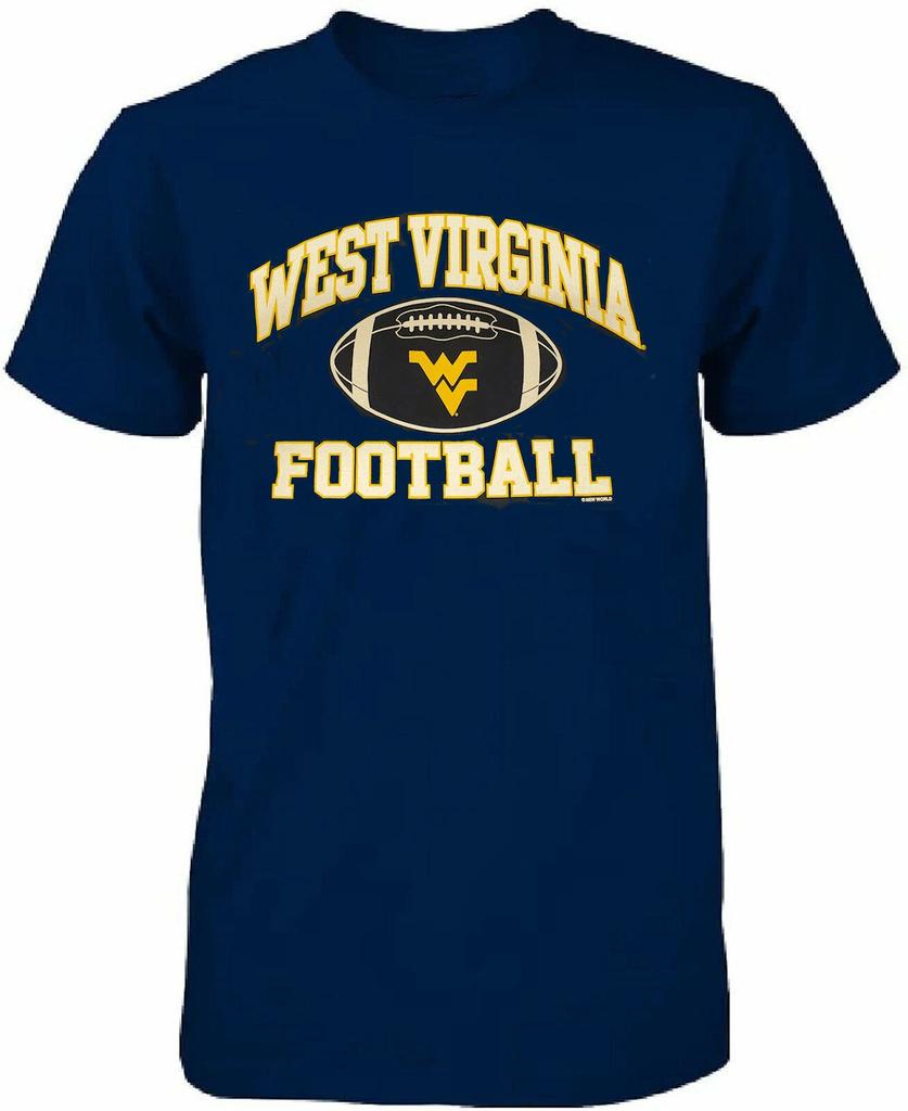 Мужская синяя футболка с графическим принтом West Virginia Mountaineers WVU NCAA