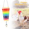 Bird Chicken Xylophone Toy Wooden Colorful Hanging Suspensible Bird Cage Accessories Musical Toy with 8 Keys Bird Training Play