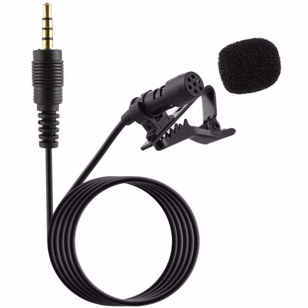 Portable Professional Grade Lavalier Microphone 3.5mm Jack Hands-free Omnidirectional Mic Easy