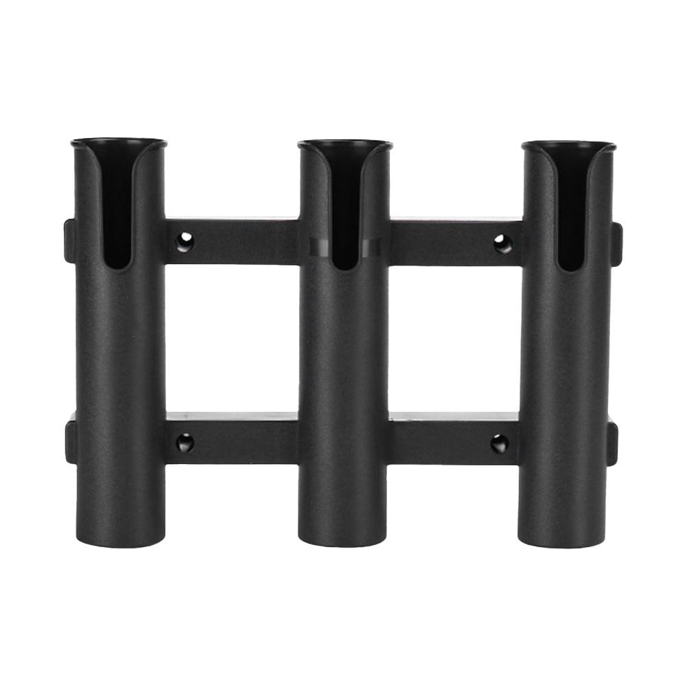3 Tubes Link Fishing Rod Holder Bracket Boat Rod Holders Plastic Fishing Rod Racks for Boat Garage Cooler Trailer