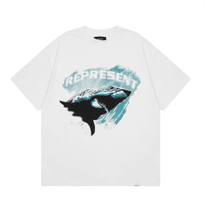 American Vintage REPRES Letter Print Oversized Short Sleeve T-Shirt Couples