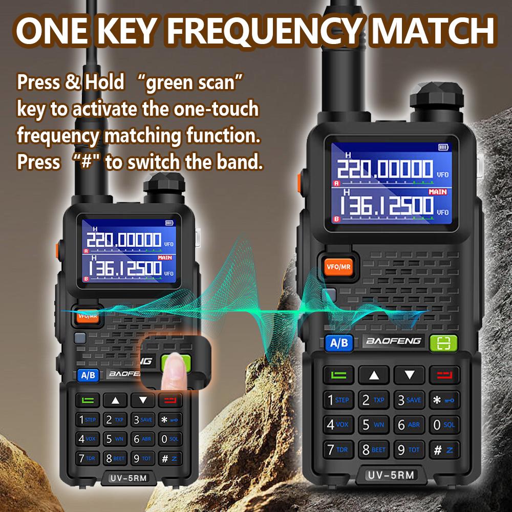 Baofeng Long Range Walkie Talkie UV-5RM 10W High Power Multifunctional Two-Way Radio with 999 Stored Channel, Dual Band (UHF/VHF