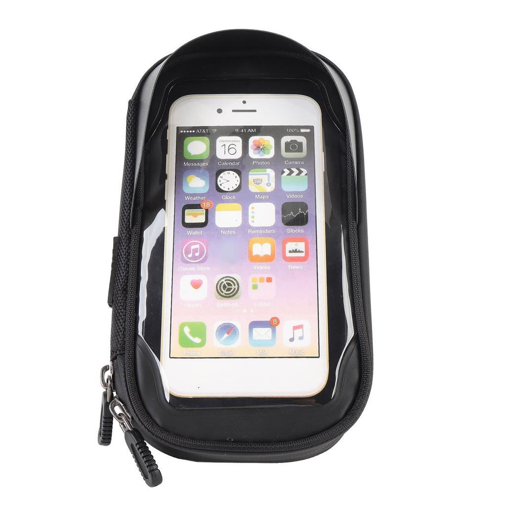 Сумка для велосипедного телефона с передней рамкой, водонепроницаемая, вращающаяся на 360 градусов, дизайн переднего козырька, сенсорный экран, велосипедный телефон