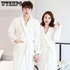 Утолщенный халат для пар, однотонный длинный халат, длинные модели домашней одежды, пижамы с длинными рукавами, универсальный халат для мужчин и женщин