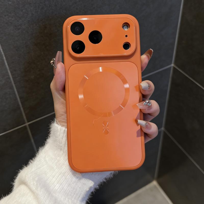 AG Матовый Чехол для телефона Instantly Turn 17 для iPhone 17 16 15 14 13 Pro Max Роскошный Большой Окно для Magsafe Магнитная Крышка