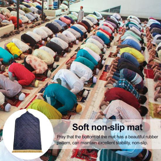 Islamic Prayer Rug Thickened Floor Mat Non-Slip Bottom Prayer Floor Mat for Kids Men Women Forehead Knees Ramadan Eid Gift