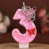 Number Birthday Candle Pink Crown Princess Cake First Year Decoration Candle Handmade Number Candle 0-9