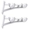 2 Pack Rod Support Hanger Wall Mount Bracket Aluminum Alloy Double Rod Curtain Brackets for Drapery Rod for Wall Hangers Support
