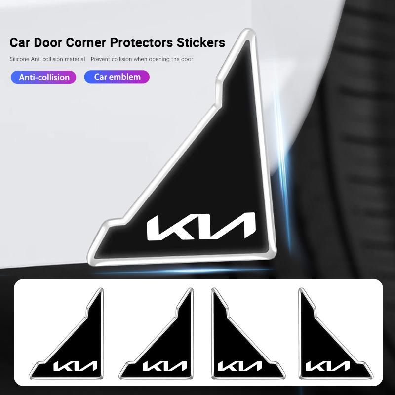 AGF3 Car Door Corner Guard Sticker Silicone Anti-collision Paster For KIA K5 K9 Sorento Ceed Sportage Carnival Stinger Forte Niro
