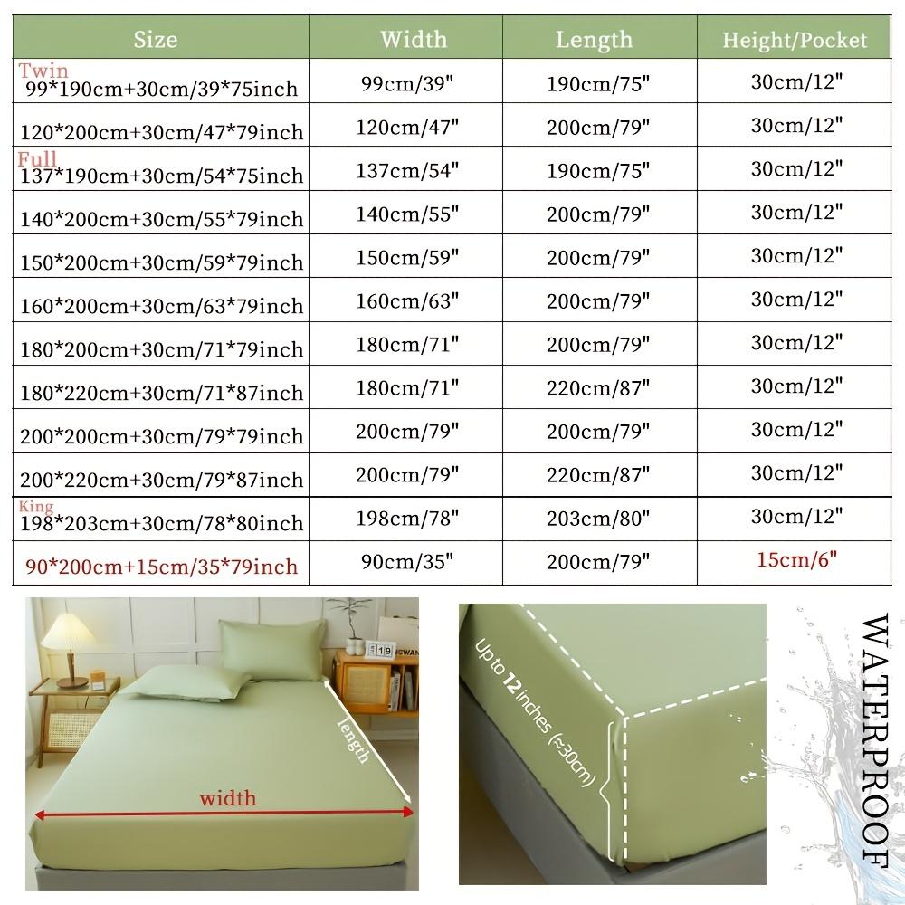 Waterproof Mattress Protector Cover,Stain-Resistant, Machine Washable, Soft Polyester Bedding for All Seasons, Fits Queen & King Sizes, Gray