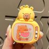 TV Style Capybara Luminous Keychain Tea Cup Shower Cute Animal Keychain  Bag Decor