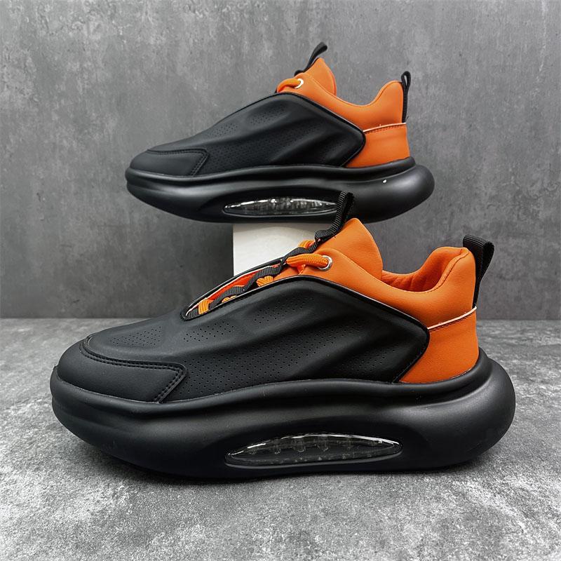 Модные кроссовки мужские дизайнерские спортивные туфли с воздушной подушкой модные повседневные кожаные сетчатые дышащие туфли на плоской платформе с увеличением высоты