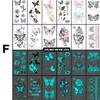 Наклейки-татуировки Dainatori, светящиеся в темноте (1 набор из 12), F