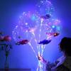 LED Light Helium Bobo Ballons Kid Toys with Sticks Decorations Supplies Wedding Birthday Party Decorations