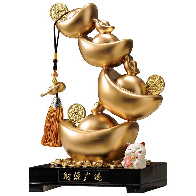 Bonanza Yuanbao Украшение Zhaocai Новое китайское домашнее хозяйство Гостиная Офис Креативное высококачественное украшение из смолы Открытие Подарков Новое
