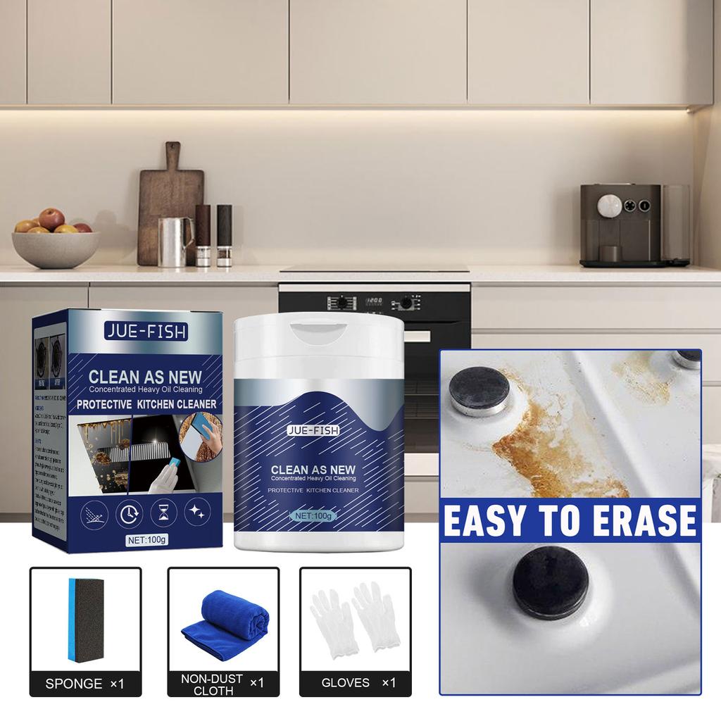 Концентрированный очиститель от загрязнений тяжелым маслом, бытовой сильный обезжиривающий чистящий порошок, очиститель для кухонной машины для курения