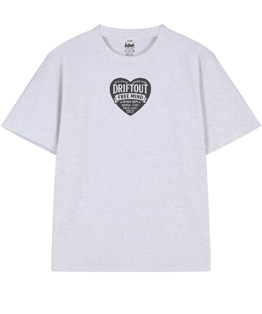 DRIFTOUT Футболка с коротким рукавом и текстовым логотипом Heart (3 цвета)