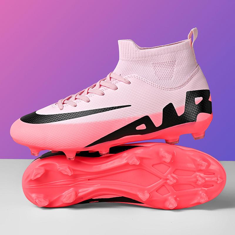 Новые мужские тренировочные футбольные бутсы с поддержкой голеностопа, детские шиповки, обувь для игры в футбол на траве TF/FG, для матчей, популярные, высококачественные, для футзала, для зала