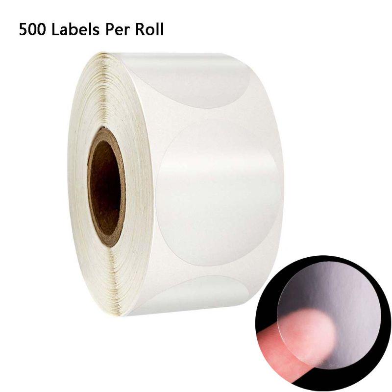 500pcs/roll Round Transparent Stickers Stamp Envelopes Cards Wedding Invitations