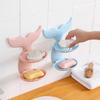 New Double-layer Soap Box  Bathroom Tray Dish Plate Wall Shelf Free Punch Shower Soap Plastic  Double Drain Goldfish Shape Box