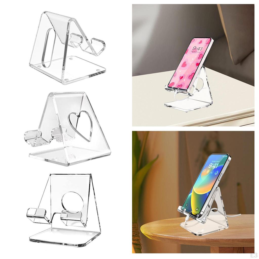 Акриловая подставка для телефона Прозрачная стойка для мобильного телефона Многоцелевой стабильный удобный портативный кронштейн