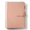 Lightex System Genuine Vegetable A5 Milky Pink Notebook, Leather, Tanned, Size, 6-Ring Hole, Lightweight, A5monolether01,