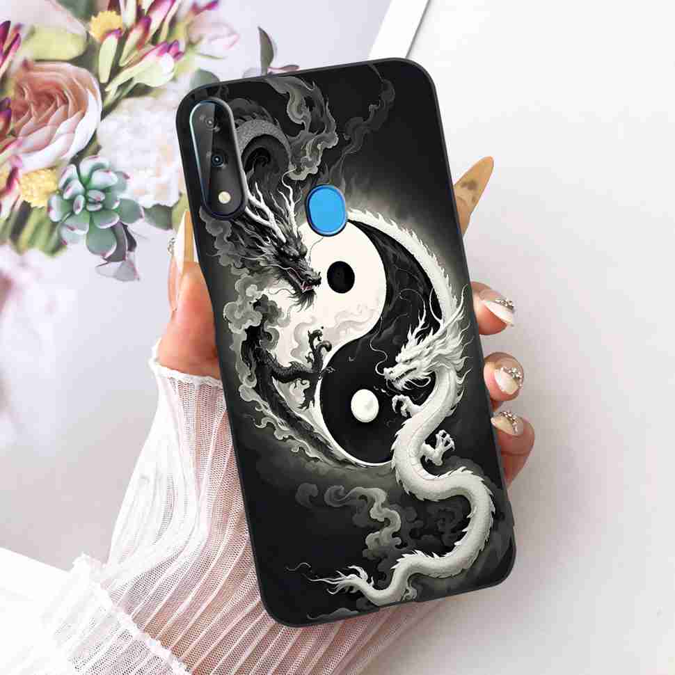 Для ZTE Blade V10 2019 6.3" Чехол Милый Мультяшный Кот Силиконовый ТПУ Черный Чехол Для ZTE Blade v10 V 10 2019 Чехлы Для Телефона Бампер
