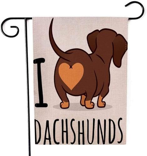 Dachshund Art Garden ag Double Sided Burlap Decoration 12.5X18 For Yard Outdoo JJE DDI GGX