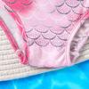 2025 Girls' Ruffle Fish Scale Mermaid Swimsuit - Cute Little Princess Style Swimwear