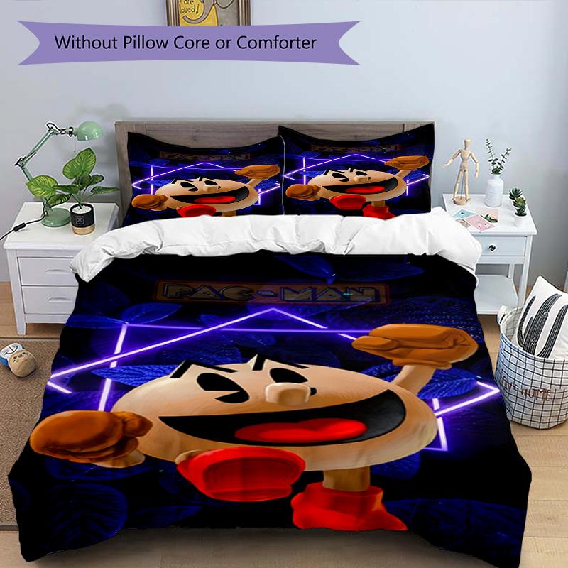 3pcs Duvet Cover Set (1*Duvet Cover + 2*Pillowcase, Without Core),game MAN Print Bedding Set, Bedroom Decor, All‑Season, Birthday Gift