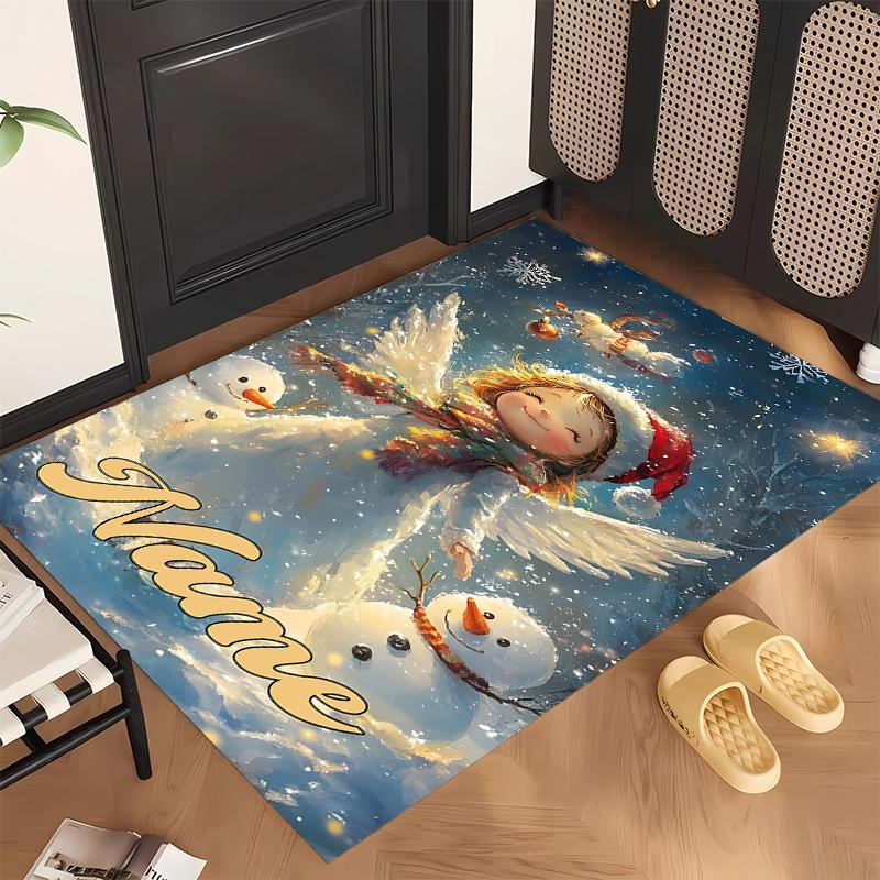 Christmas atmosphere (14) Personalized name Office Carpet Stylish Decor for Living Room Bedroom Kitchen