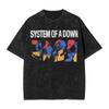 Мужская футболка SOAD System Of A Down Рок-музыкальная группа Стиранные футболки Пляжная футболка Y2K Базовые повседневные топы с принтом